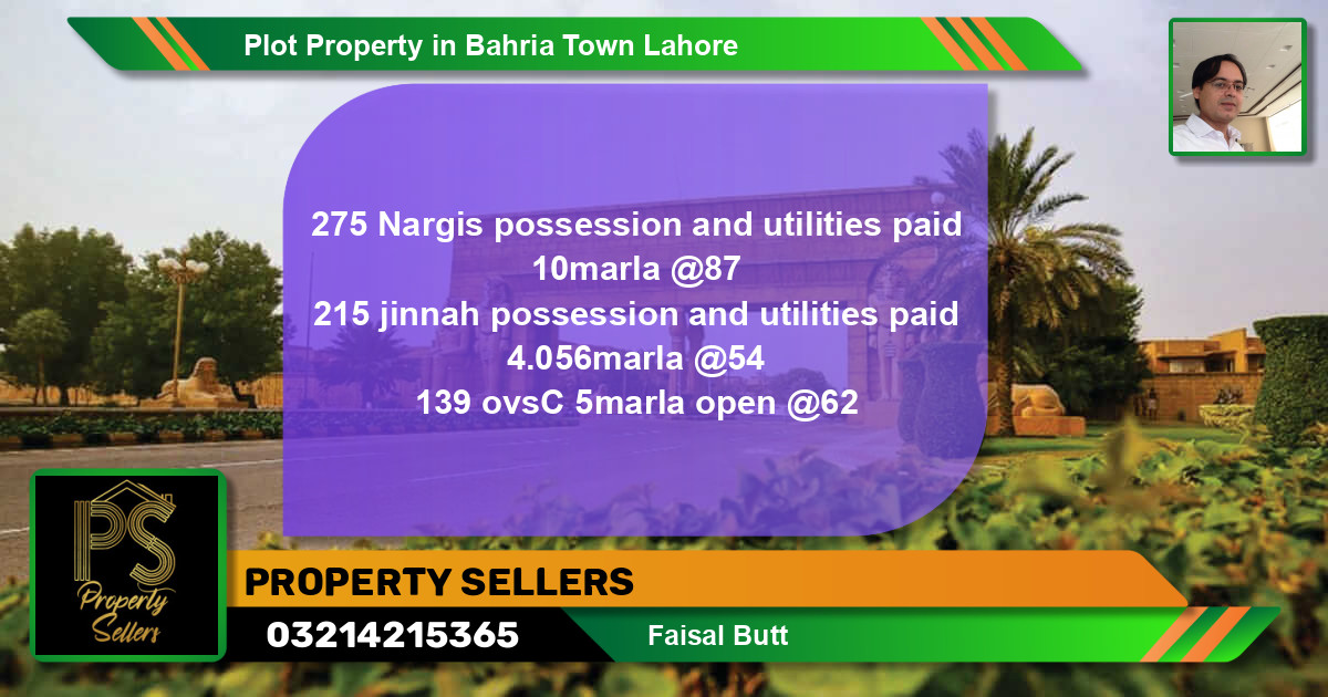Residential Plot for Sale in Bahria Town, Lahore - (BP-53759)