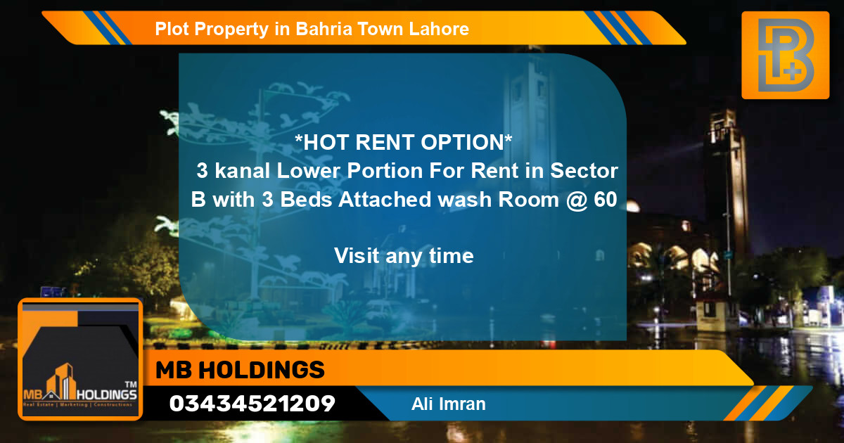 Residential Plot for Sale in Bahria Town, Lahore - (BP-53762)