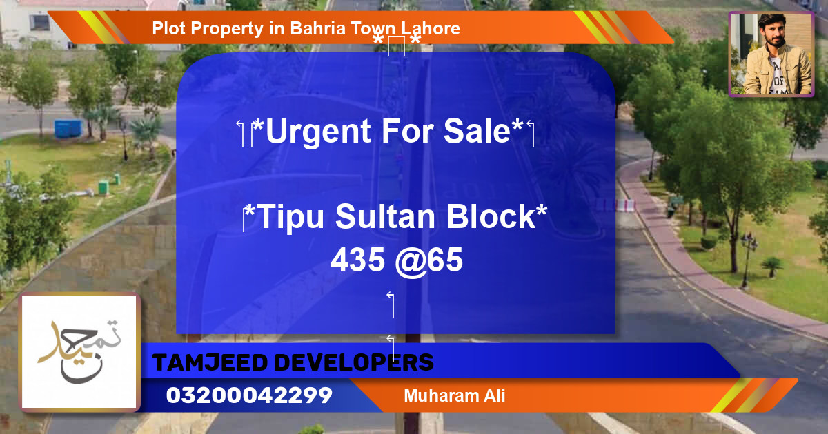 Residential Plot for Sale in Bahria Town, Lahore - (BP-53815)