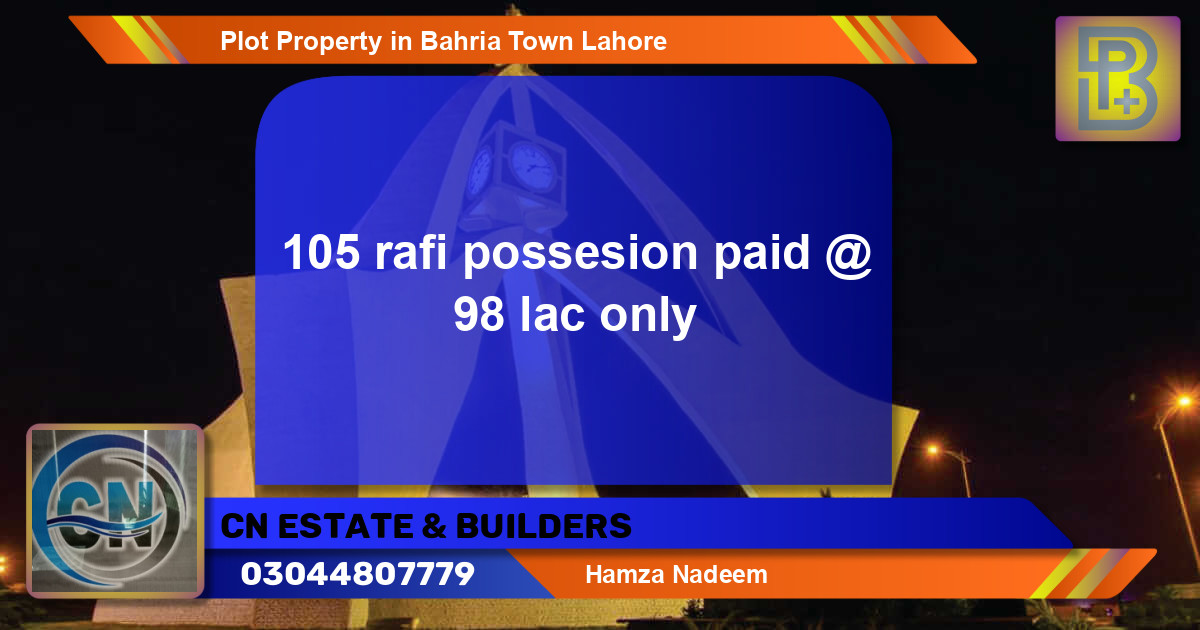 Residential Plot for Sale in Bahria Town, Lahore - (BP-53870)