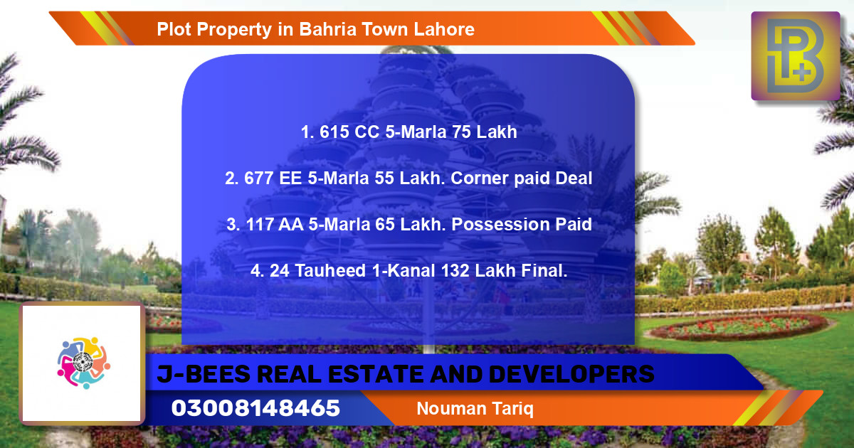 Residential Plot for Sale in Bahria Town, Lahore - (BP-53887)