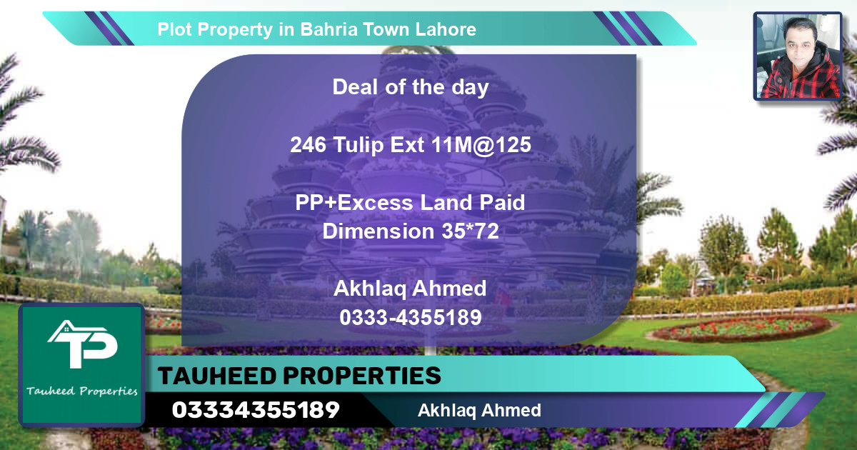 Residential Plot for Sale in Bahria Town, Lahore - (BP-53908)
