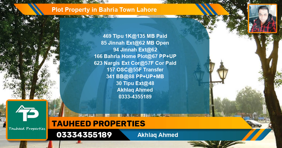 Residential Plot for Sale in Bahria Town, Lahore - (BP-53918)