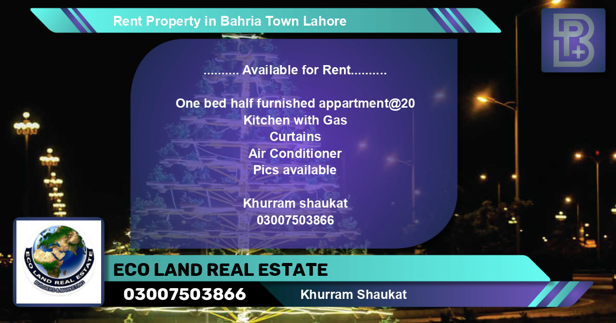 Residential Property for Rent in Bahria Town, Lahore - (BP-53933)