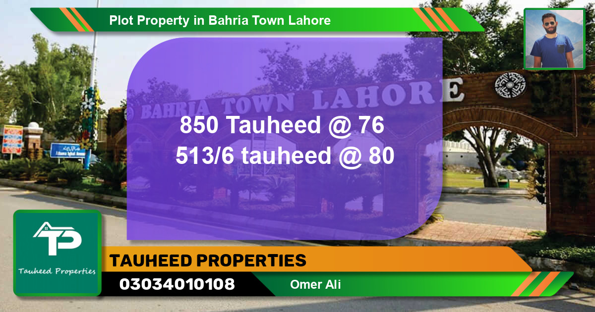 Residential Plot for Sale in Bahria Town, Lahore - (BP-53957)