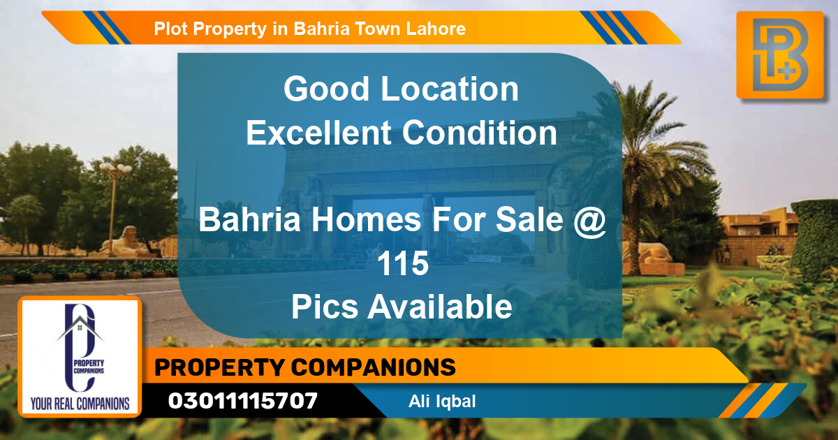 Residential Plot for Sale in Bahria Town, Lahore - (BP-53967)