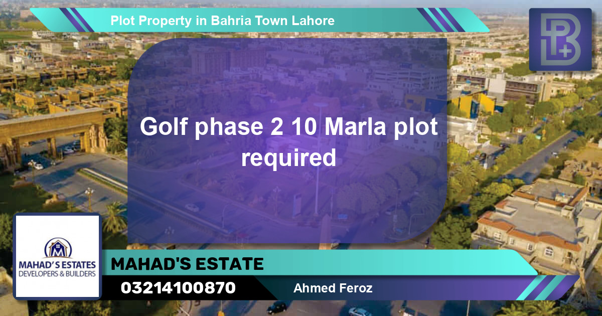 Residential Plot for Sale in Bahria Town, Lahore - (BP-53972)