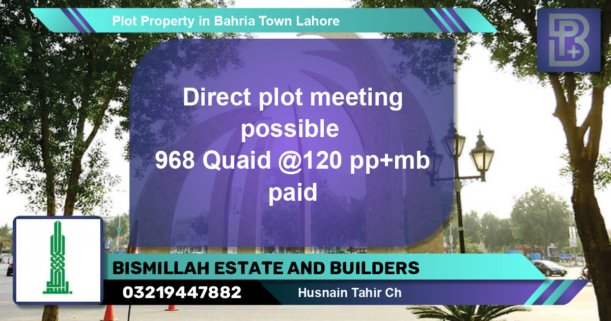 Residential Plot for Sale in Bahria Town, Lahore - (BP-54020)
