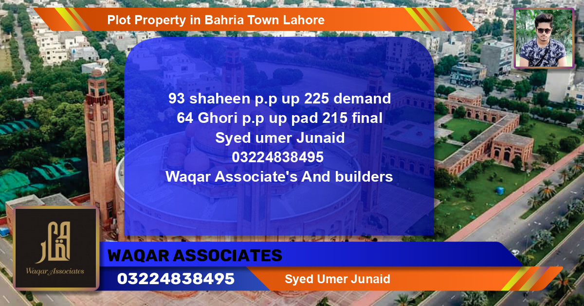 Residential Plot for Sale in Bahria Town, Lahore - (BP-54022)