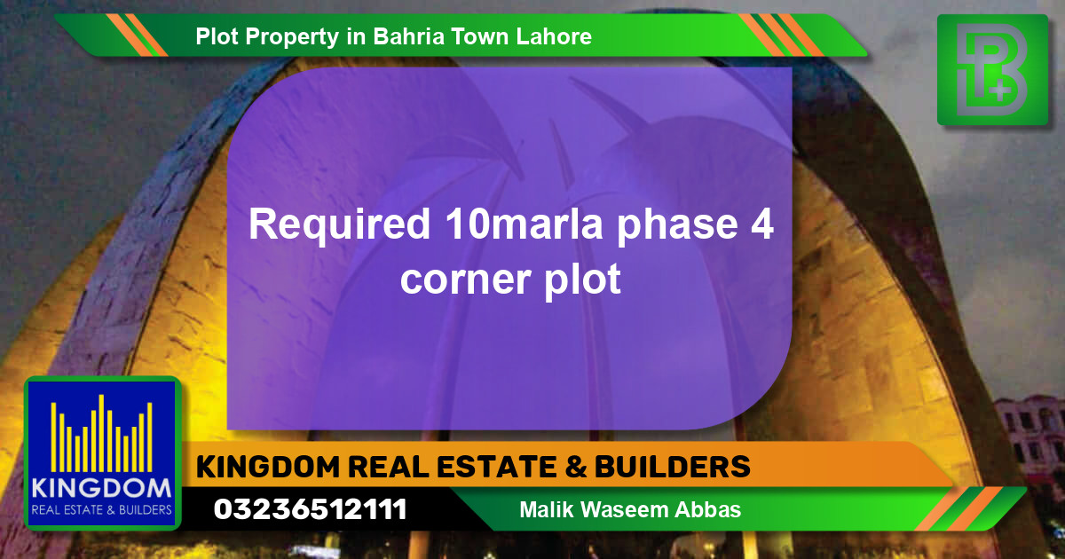 Residential Plot for Sale in Bahria Town, Lahore - (BP-54023)