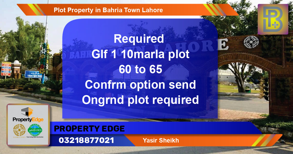 Residential Plot for Sale in Bahria Town, Lahore - (BP-54027)