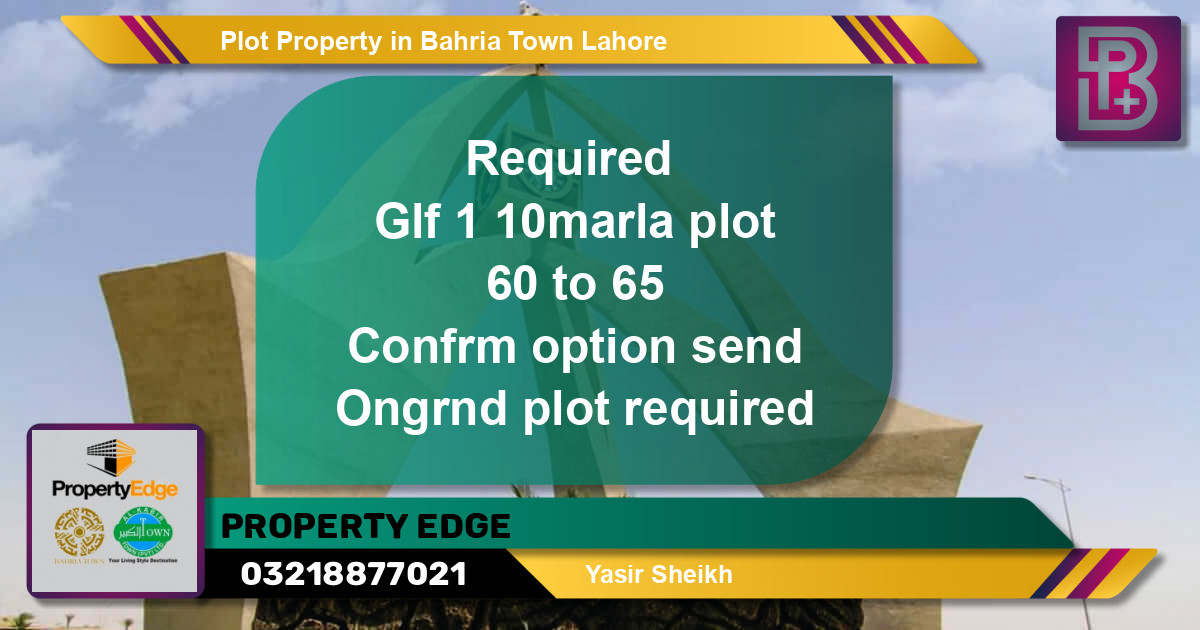 Residential Plot for Sale in Bahria Town, Lahore - (BP-54035)