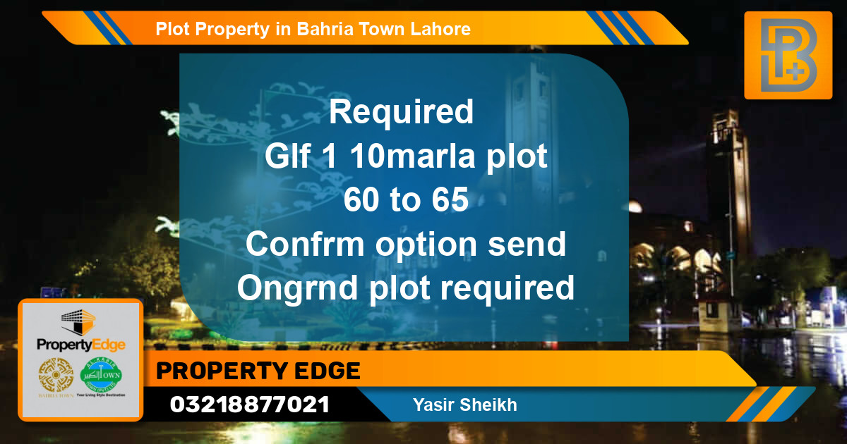 Residential Plot for Sale in Bahria Town, Lahore - (BP-54036)