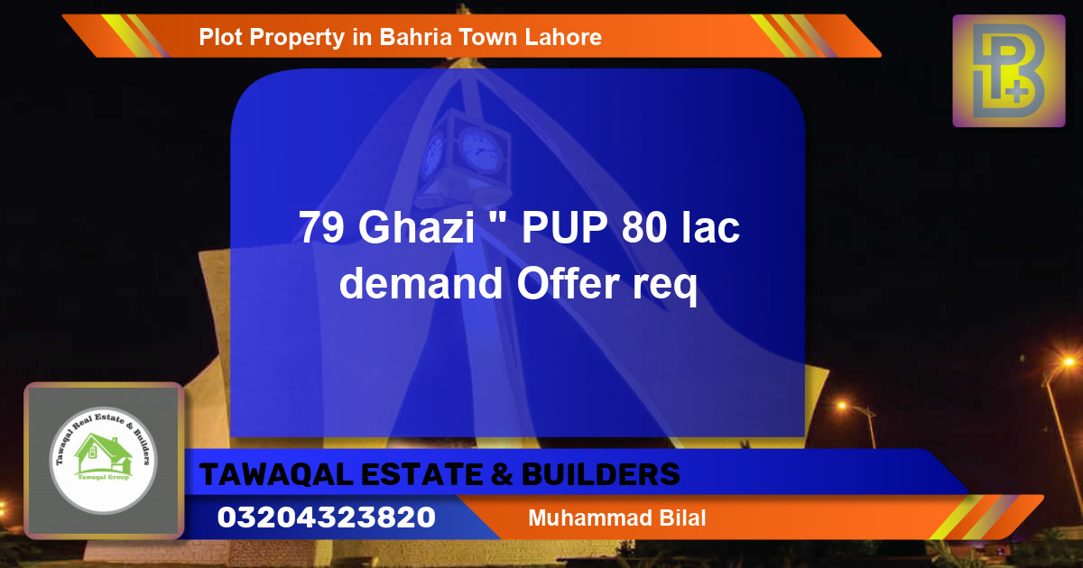 Residential Plot for Sale in Bahria Town, Lahore - (BP-54051)