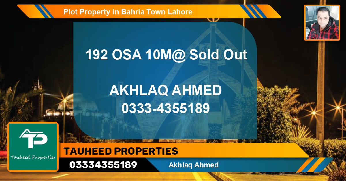 Residential Plot for Sale in Bahria Town, Lahore - (BP-54074)