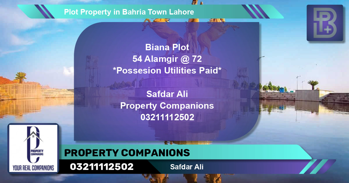 Residential Plot for Sale in Bahria Town, Lahore - (BP-54150)