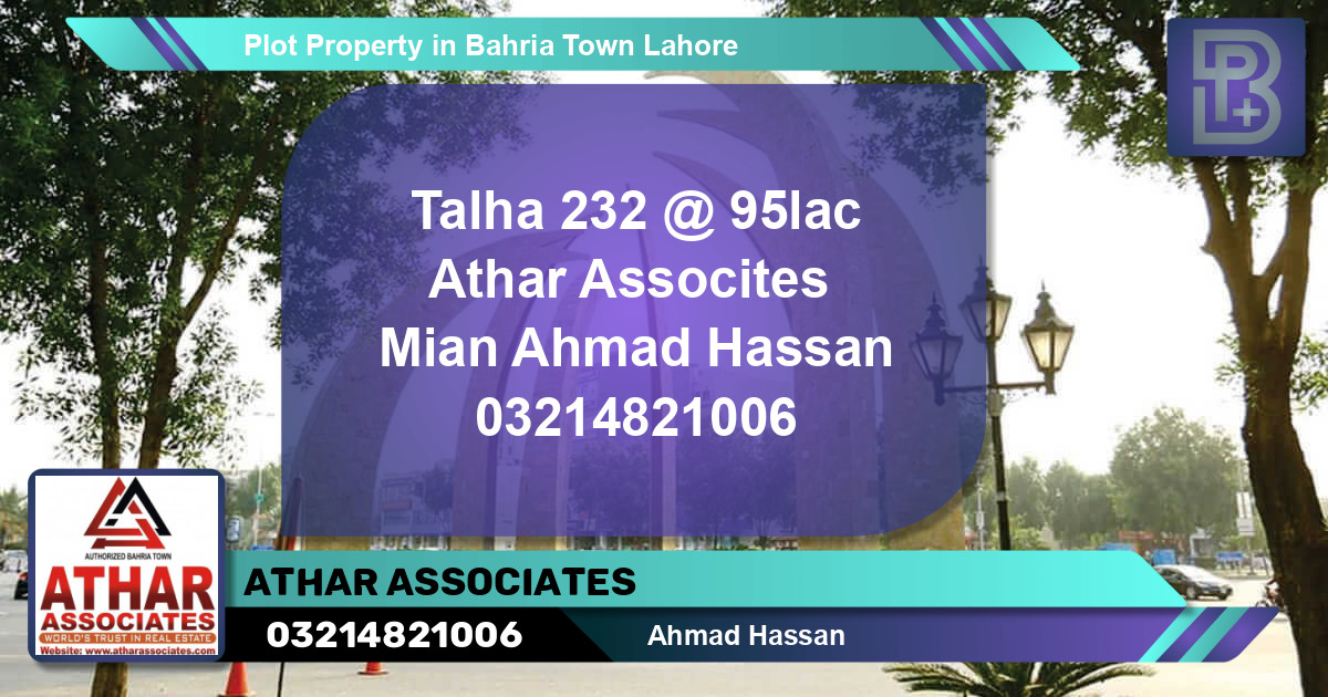 Residential Plot for Sale in Bahria Town, Lahore - (BP-54155)