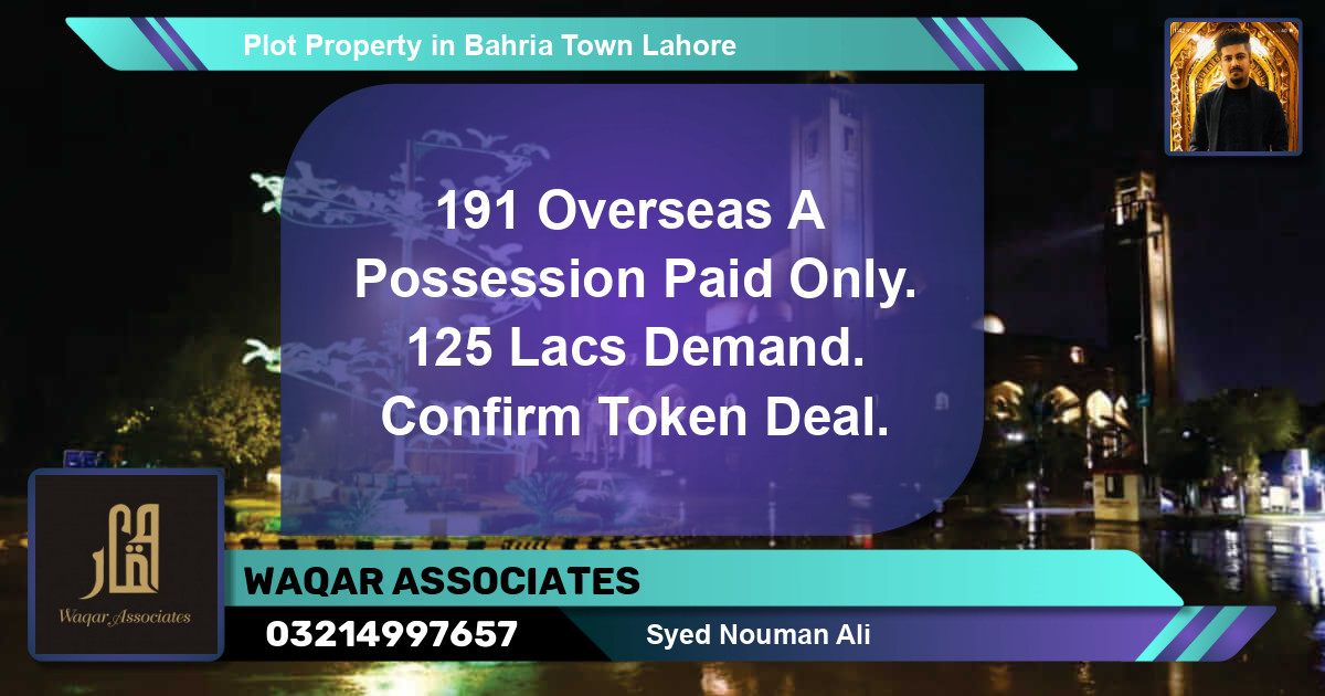 Residential Plot for Sale in Bahria Town, Lahore - (BP-54226)