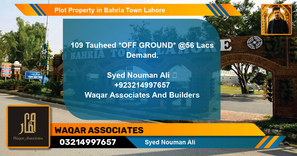Residential Plot for Sale in Bahria Town, Lahore - (BP-54234)
