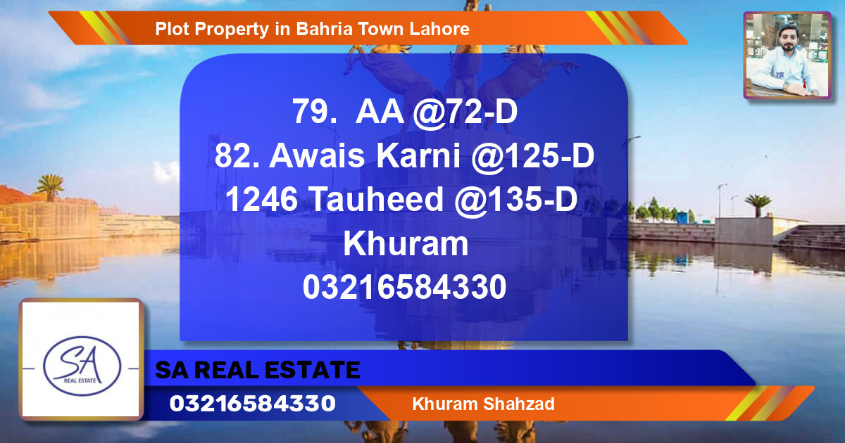 Residential Plot for Sale in Bahria Town, Lahore - (BP-54260)