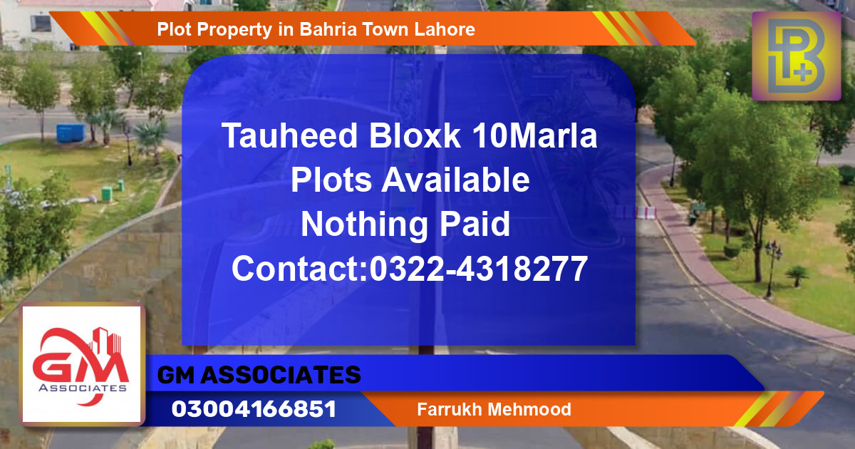 Residential Plot for Sale in Bahria Town, Lahore - (BP-54274)