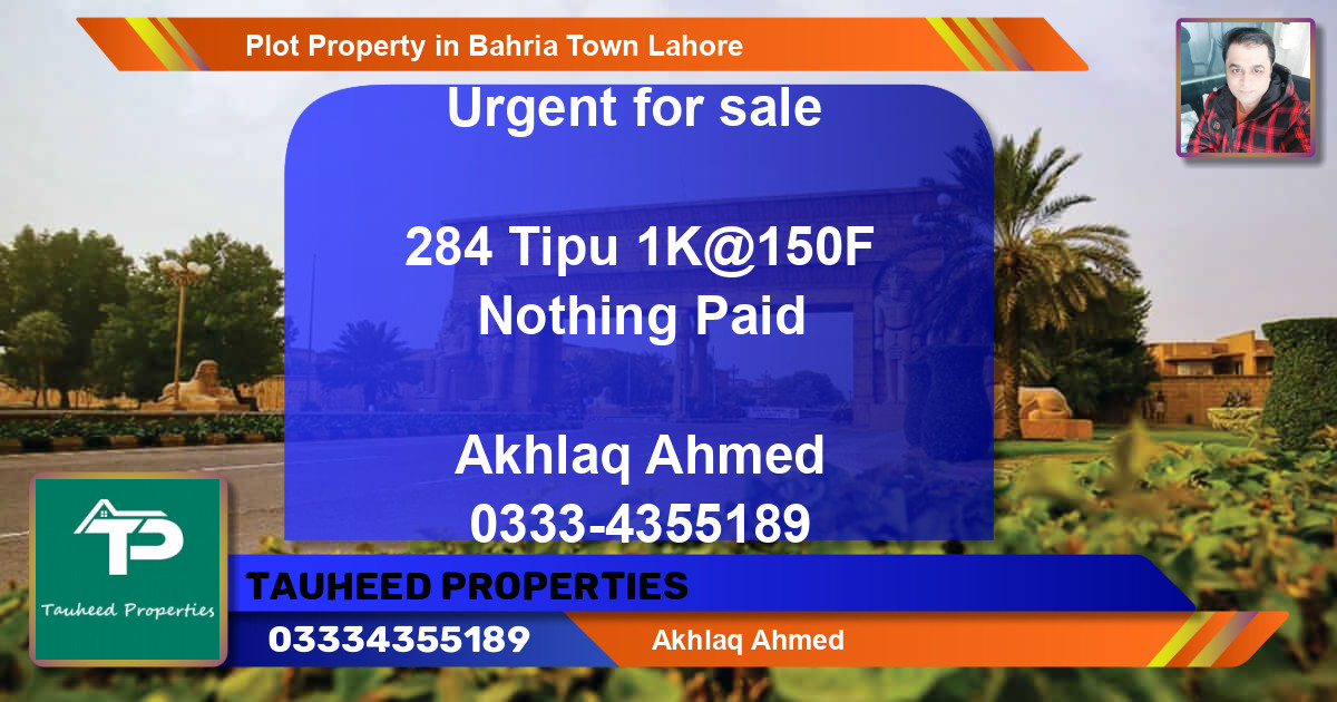 Residential Plot for Sale in Bahria Town, Lahore - (BP-54292)