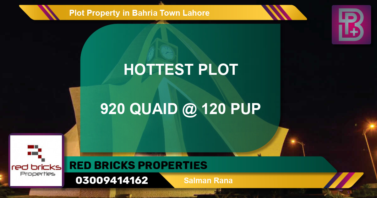 Residential Plot for Sale in Bahria Town, Lahore - (BP-54310)