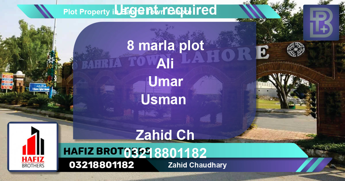 Residential Plot for Sale in Bahria Town, Lahore - (BP-54312)