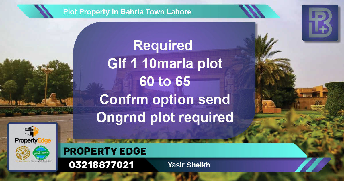 Residential Plot for Sale in Bahria Town, Lahore - (BP-54326)