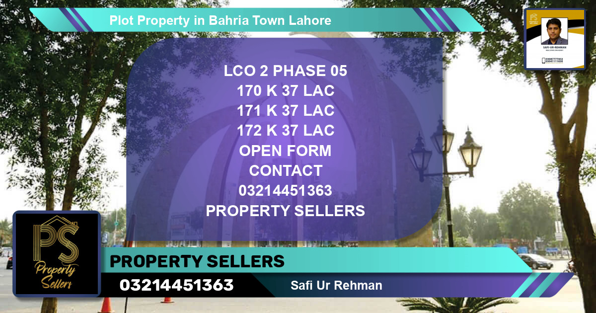 Residential Plot for Sale in Bahria Town, Lahore - (BP-54352)