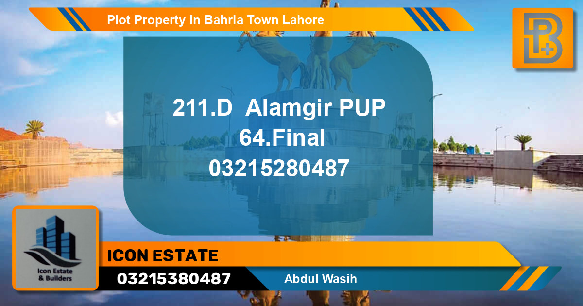 Residential Plot for Sale in Bahria Town, Lahore - (BP-54420)
