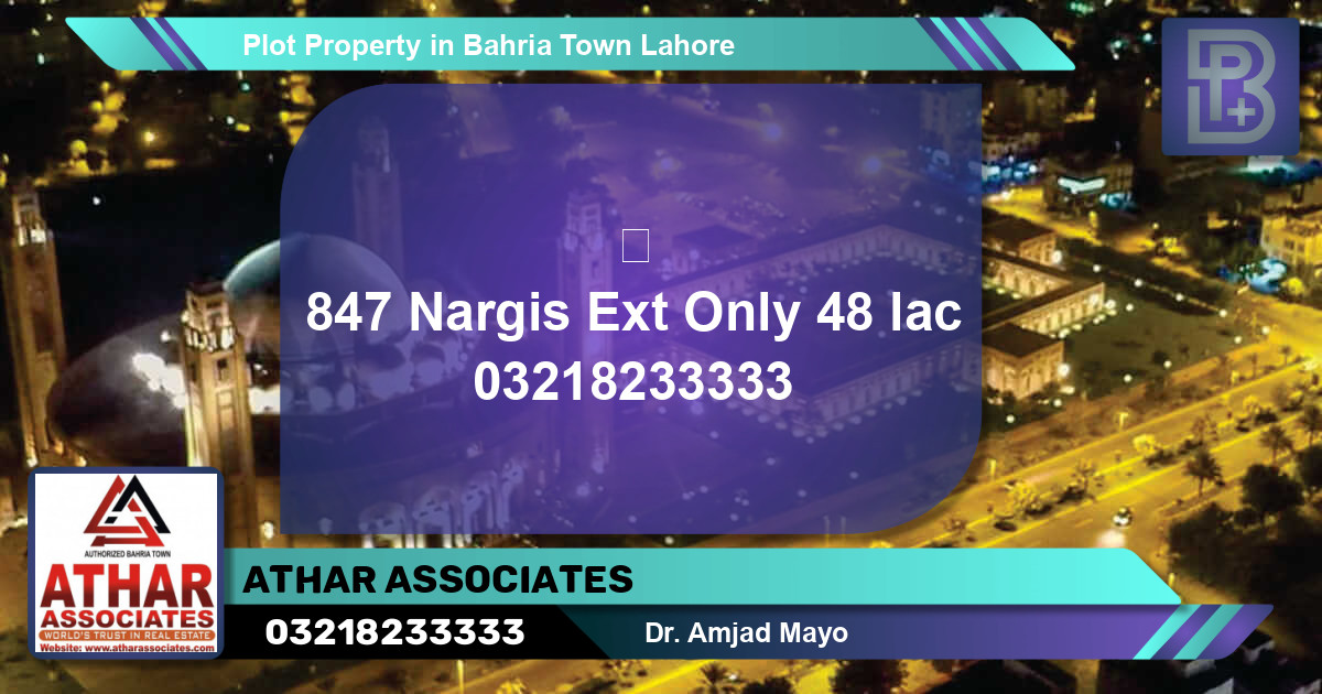 Residential Plot for Sale in Bahria Town, Lahore - (BP-54425)
