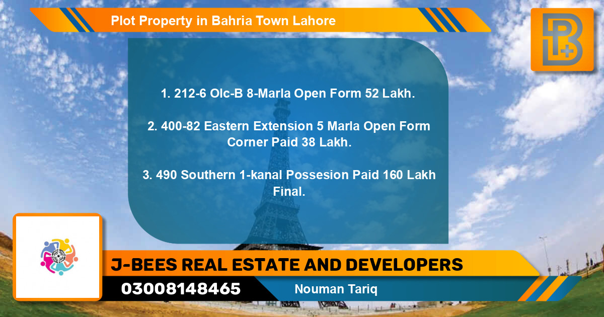 Residential Plot for Sale in Bahria Town, Lahore - (BP-54434)