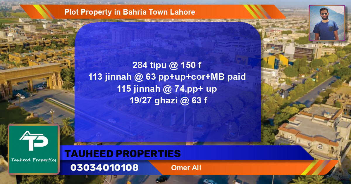 Residential Plot for Sale in Bahria Town, Lahore - (BP-54489)