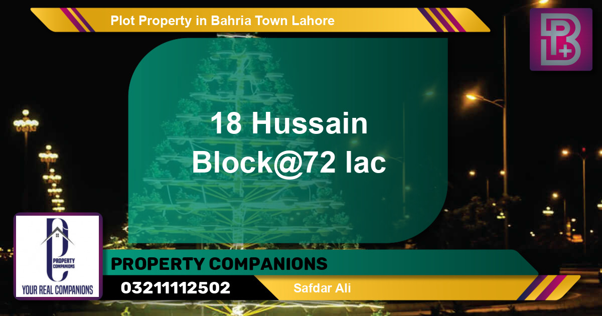 Residential Plot for Sale in Bahria Town, Lahore - (BP-54490)