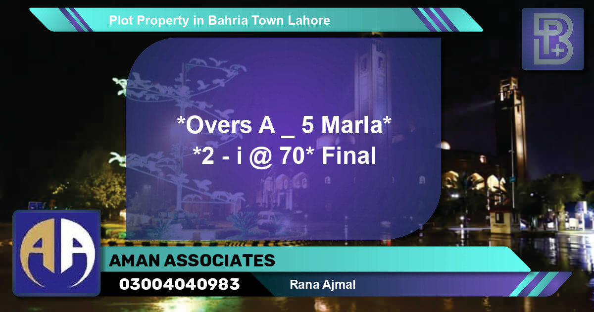 Residential Plot for Sale in Bahria Town, Lahore - (BP-54538)
