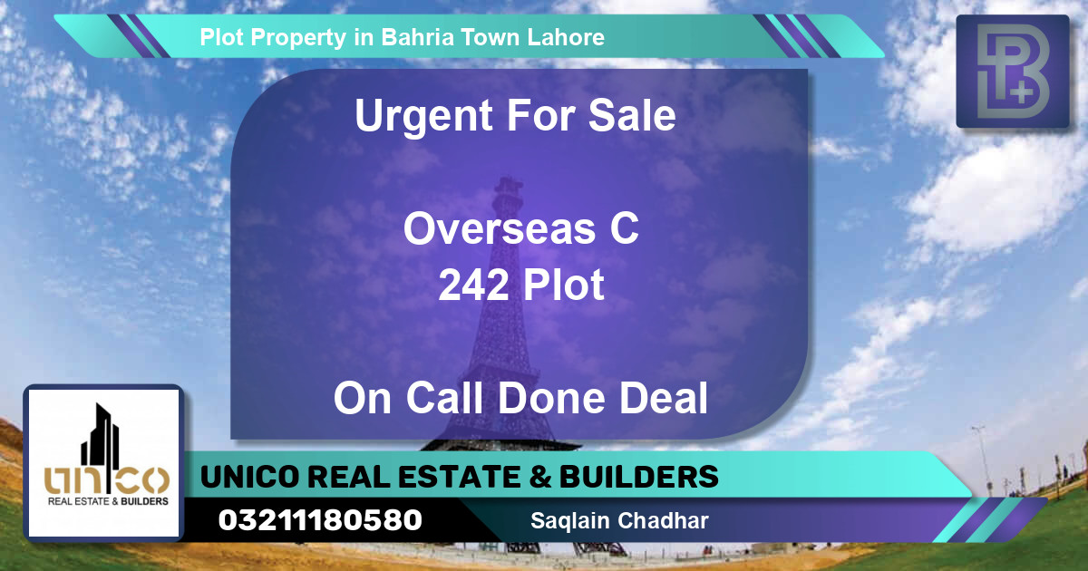 Residential Plot for Sale in Bahria Town, Lahore - (BP-54545)
