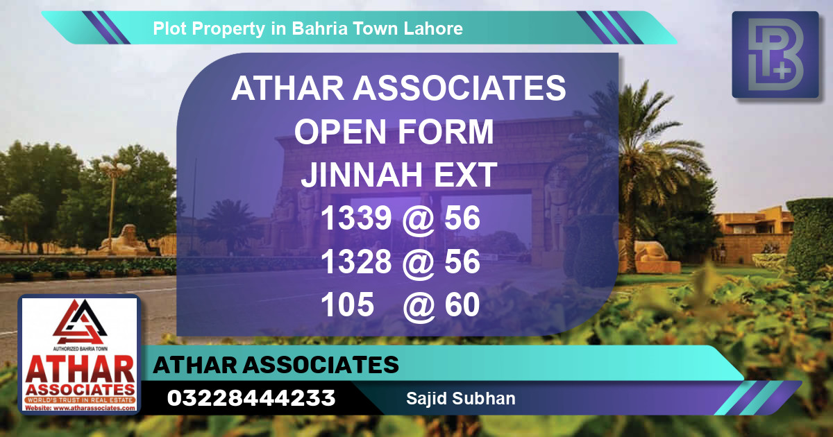 Residential Plot for Sale in Bahria Town, Lahore - (BP-54547)