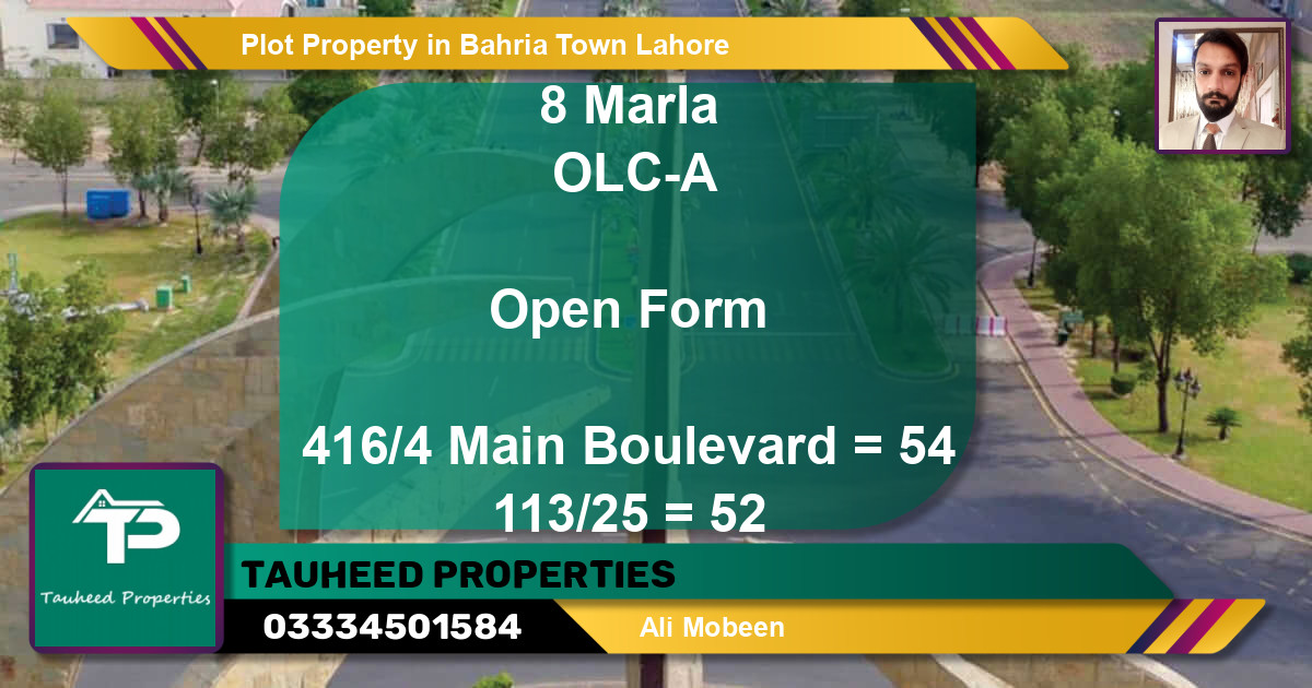 Residential Plot for Sale in Bahria Town, Lahore - (BP-54631)