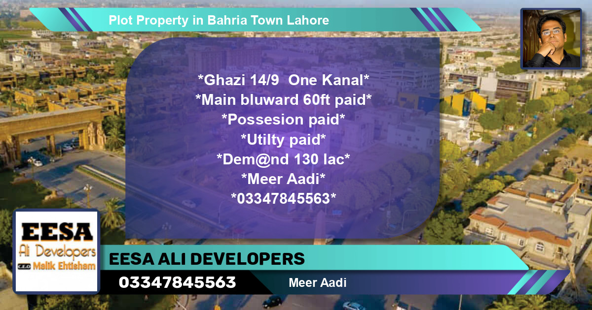 Residential Plot for Sale in Bahria Town, Lahore - (BP-54646)