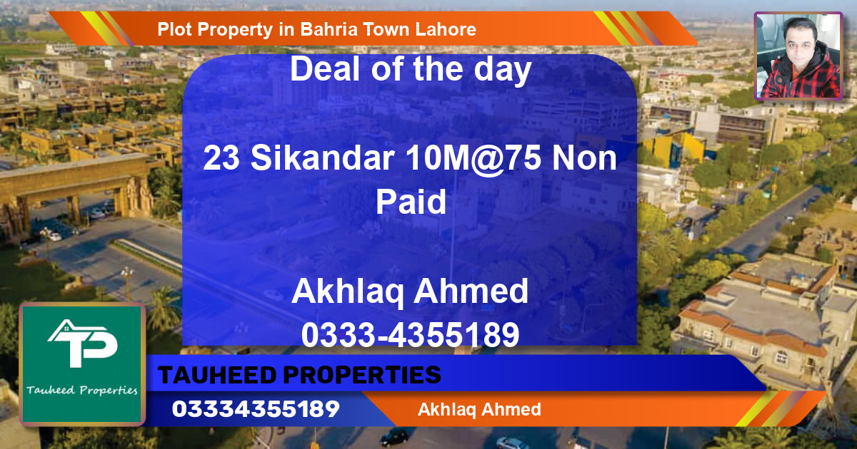 Residential Plot for Sale in Bahria Town, Lahore - (BP-54674)