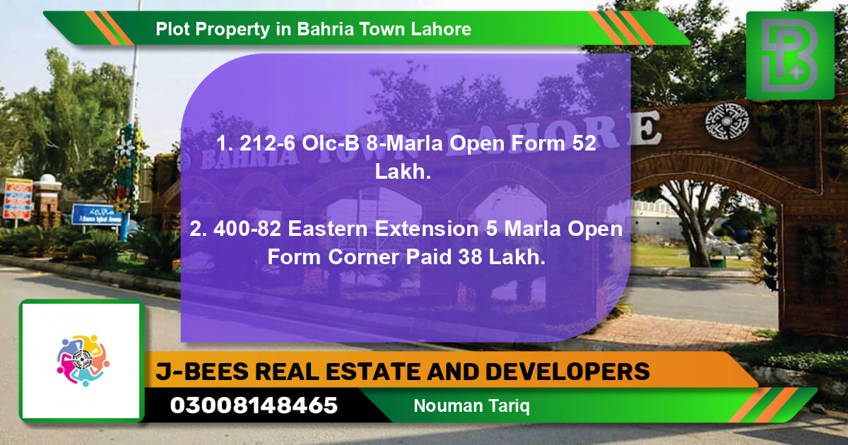 Residential Plot for Sale in Bahria Town, Lahore - (BP-54795)