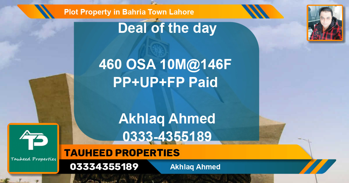 Residential Plot for Sale in Bahria Town, Lahore - (BP-54966)
