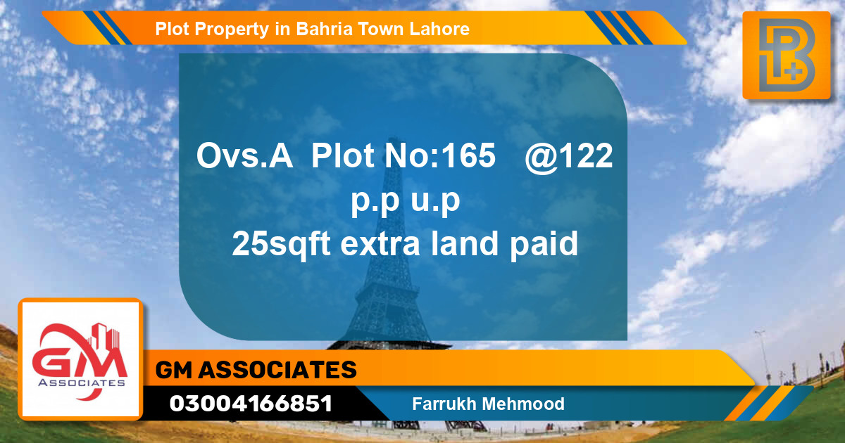 Residential Plot for Sale in Bahria Town, Lahore - (BP-54967)