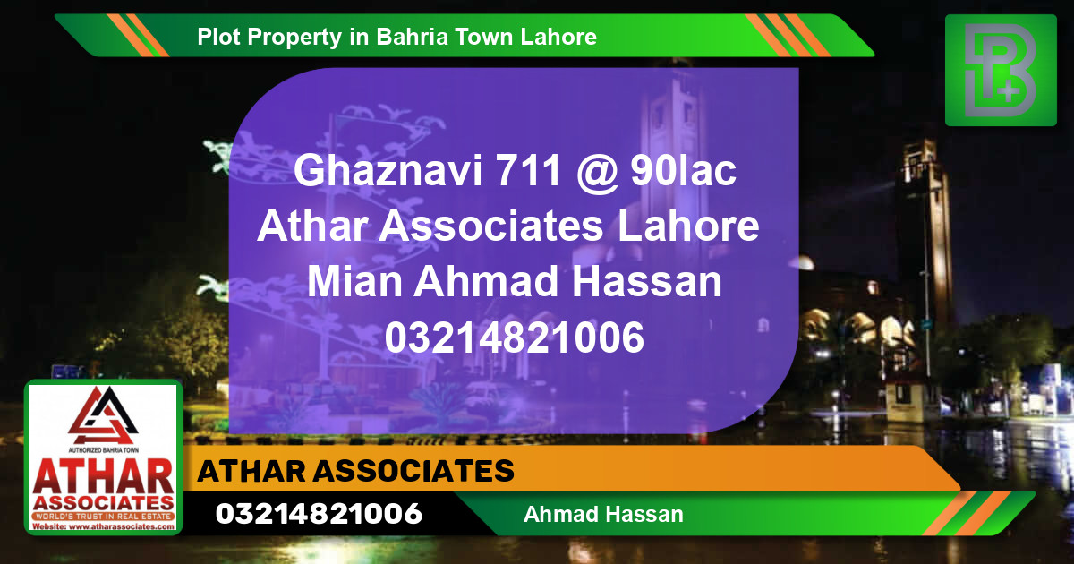 Residential Plot for Sale in Bahria Town, Lahore - (BP-54973)