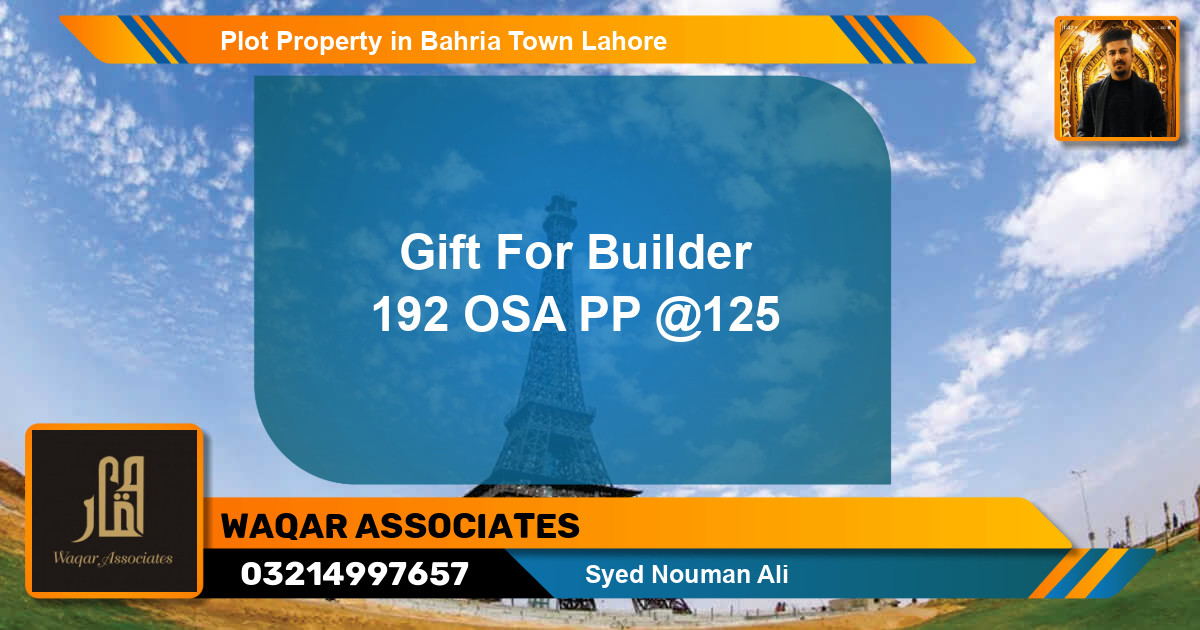 Residential Plot for Sale in Bahria Town, Lahore - (BP-54979)