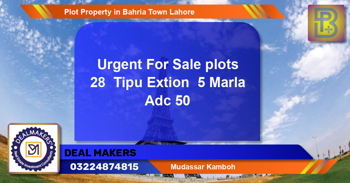 Residential Plot for Sale in Bahria Town, Lahore - (BP-54980)