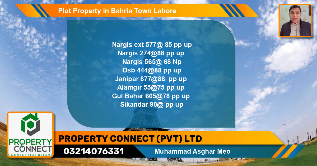 Residential Plot for Sale in Bahria Town, Lahore - (BP-54982)