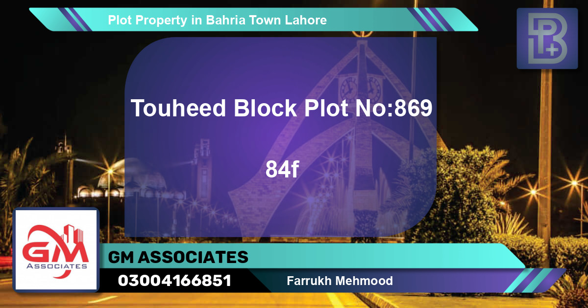 Residential Plot for Sale in Bahria Town, Lahore - (BP-55012)