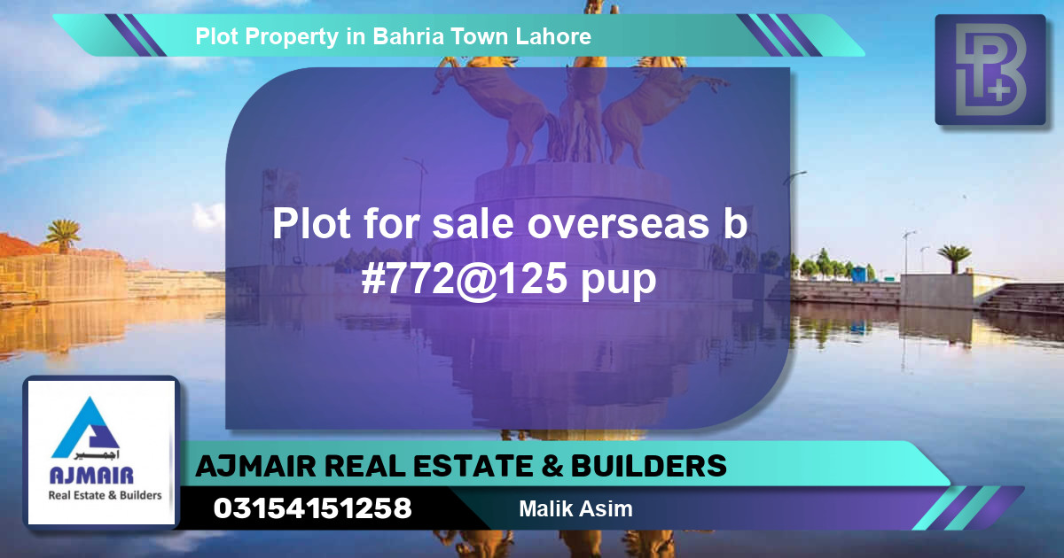 Residential Plot for Sale in Bahria Town, Lahore - (BP-55020)
